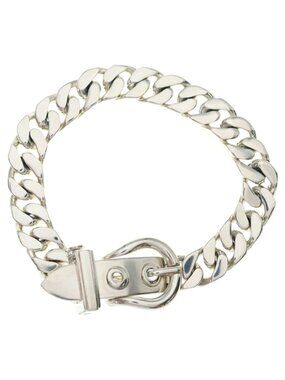 Hermes Booklet Series PM Chain Bracelet Silver